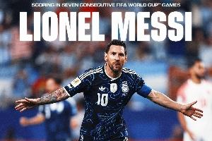 纪录之战!39岁梅西刷新七大纪录:连续7场世界杯破门历史首人!